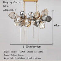 Lustre en verre post-moderne LED de luxe