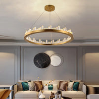 Plafonnier LED Cristal Noir & Blanc Moderne
