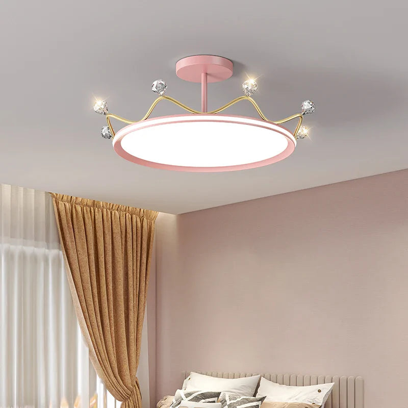 Plafonnier Couronne pour Chambre d'Enfant Princesse - Protection des Yeux