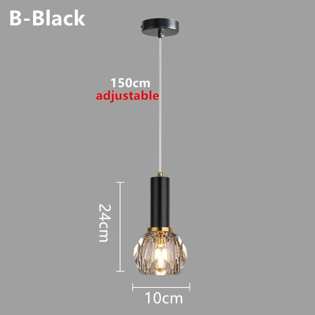 Suspension LED Luxe en Cristal Ansley