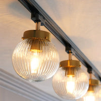 Plafonnier LED nordique en verre décoratif d'intérieur ajustable