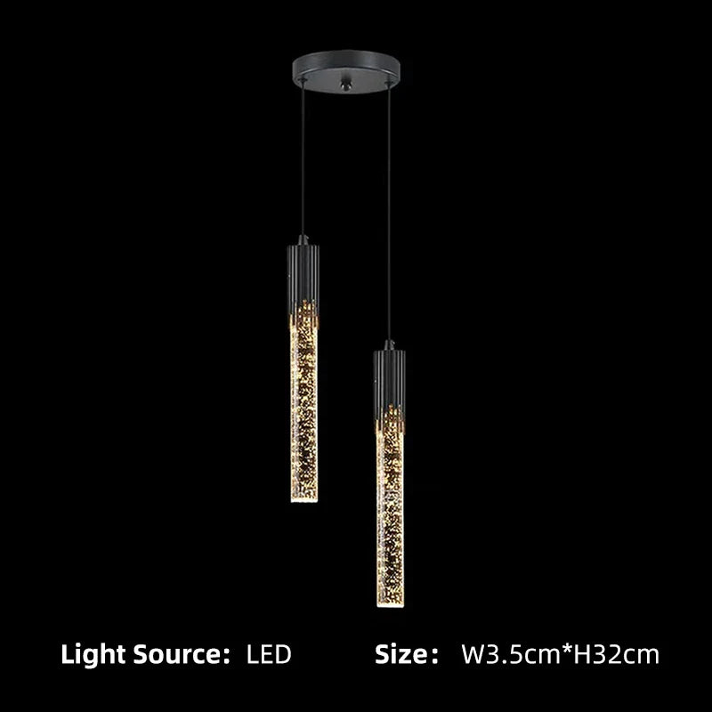Suspension de luxe pour chambre moderne avec Led cristal