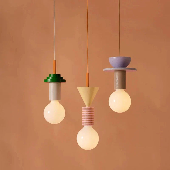 Lampe nordique en bois - Suspension LED - Décoration lumineuse pour la maison