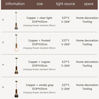 Suspension LED en cuivre au design nordique de luxe