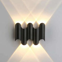 Applique Murale LED Lumière Extérieure Dorée IP65