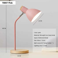 Lampe de table LED pour enfants en bois et fer forgé.