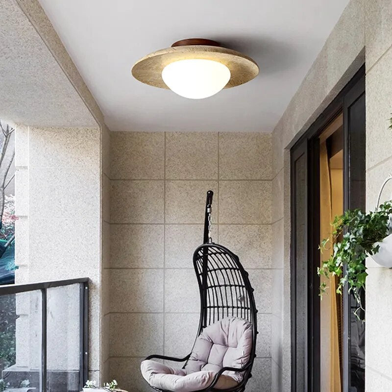 Plafonnier Japon Wabi Sabi pour Porche ou Balcon