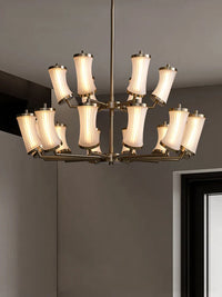 Lustre LED en verre design moderne de luxe 2024 - Édition Prestige