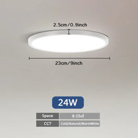 Plafonnier LED Ultra Mince - Forme Ronde & Carrée