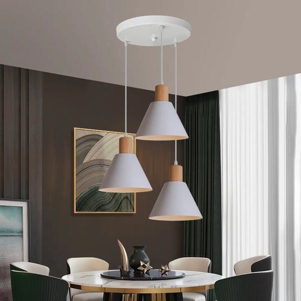 Lampe Suspension LED Nordique Blanc - 1/3 Têtes