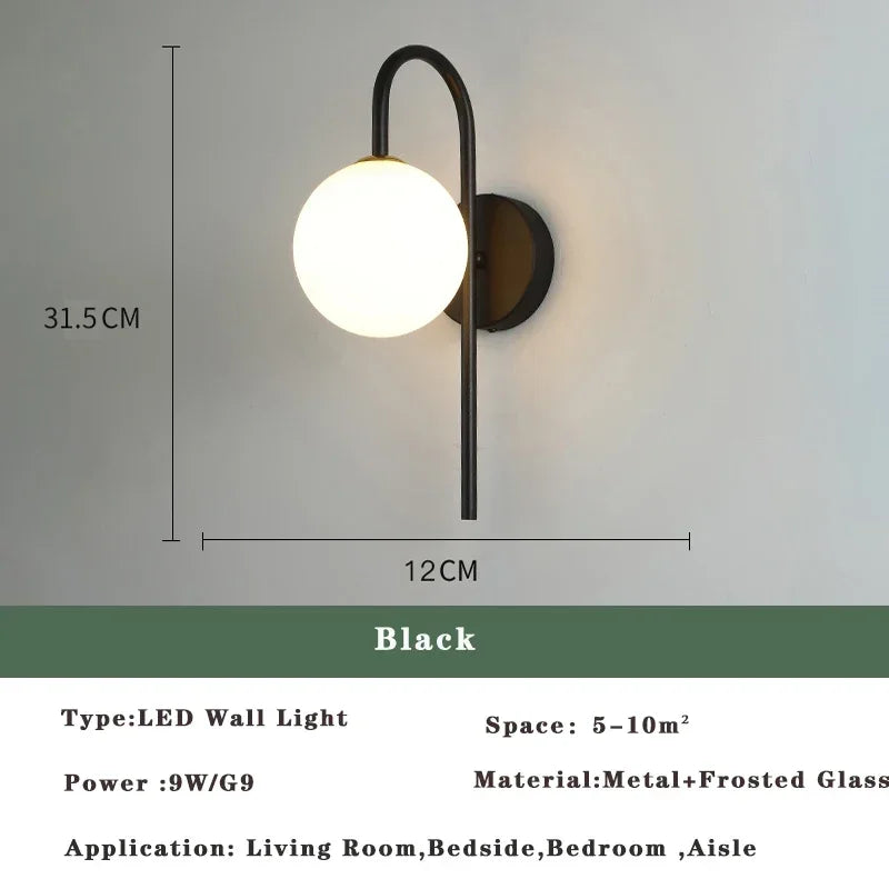 Lustre LED Moderne Nordic Gold & Black