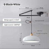 Lustres à bascule LED pour table à manger nordique