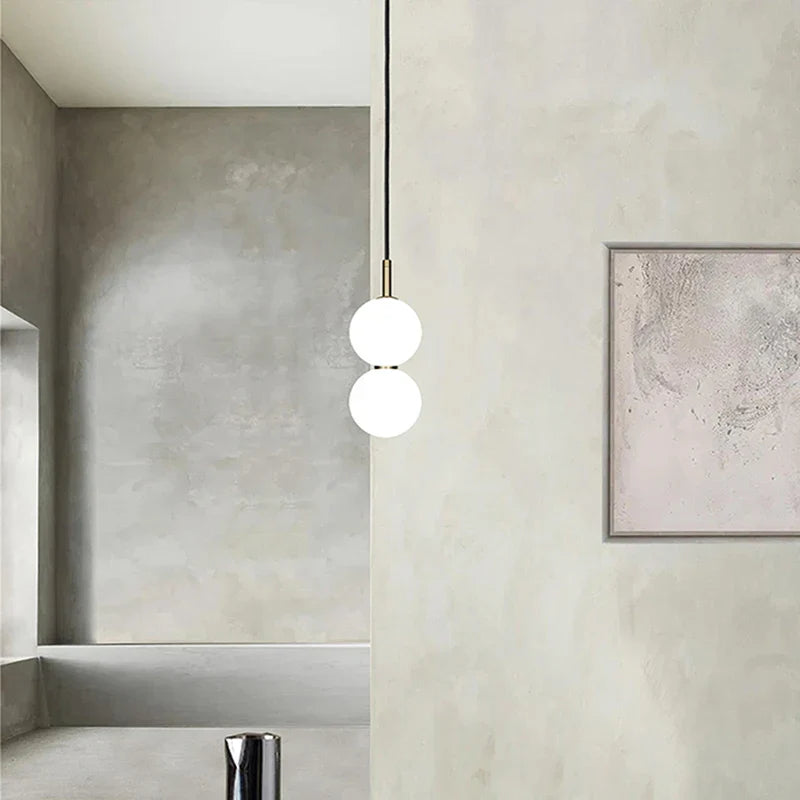Suspension LED Nordica en verre gris fumé