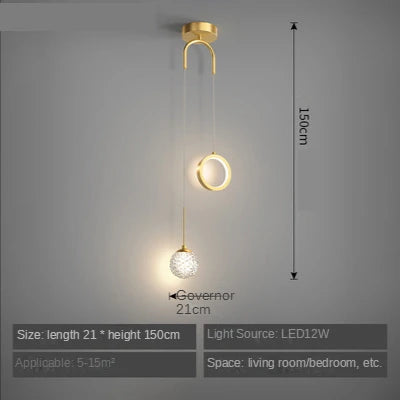Éclairage de suspension LED pour chambre à coucher - Style Moderne et Élégant