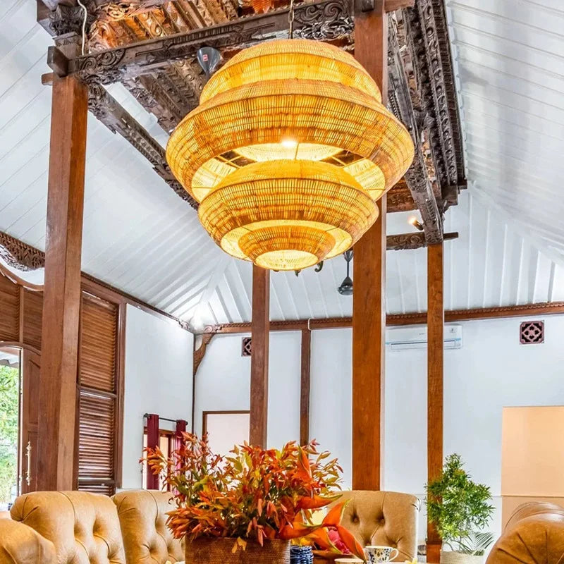 Suspension Rattan Art - Style Boho