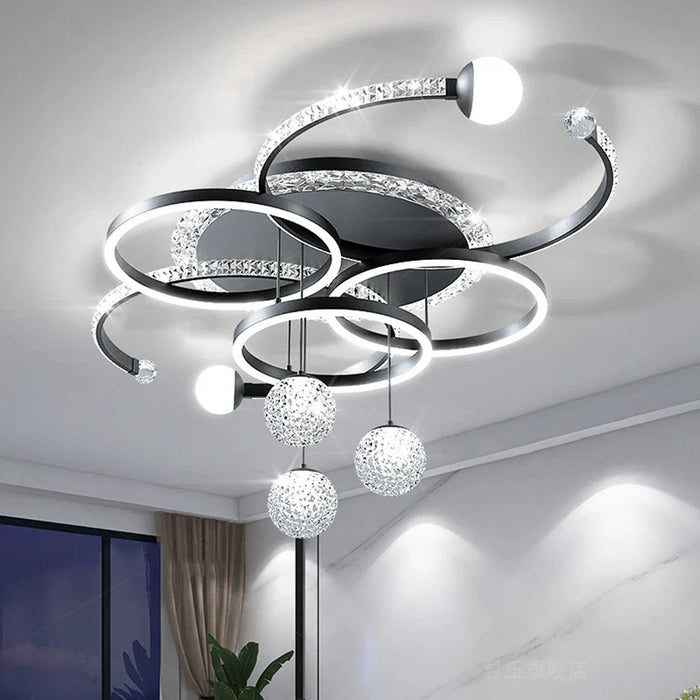 Plafonnier LED cristal Qingshe Smart Home