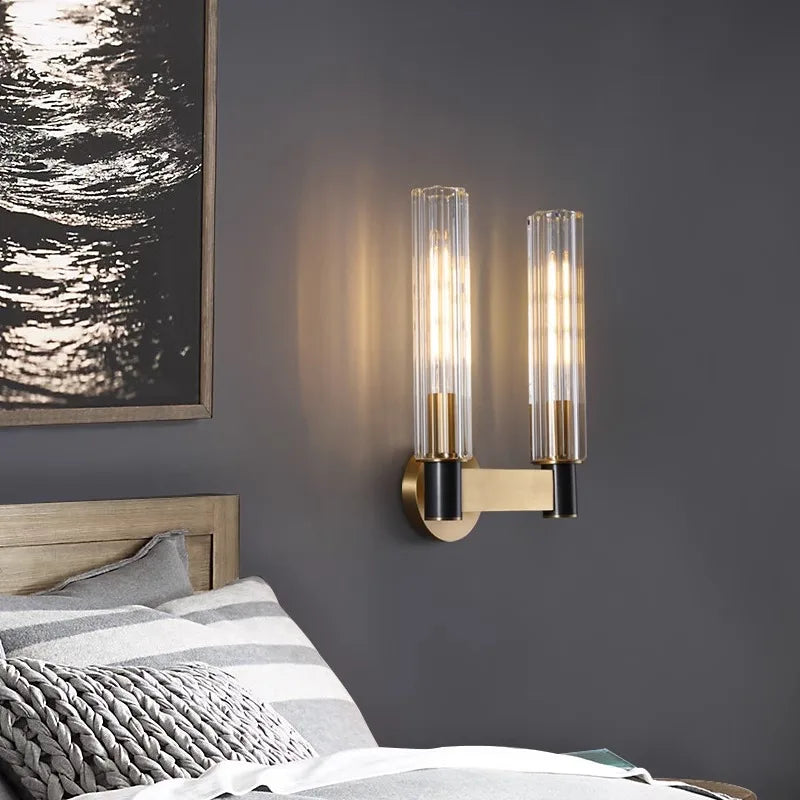 Applique murale italienne de luxe en cristal de cuivre "Crystal Luxe"