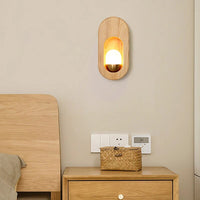 Applique murale LED nordique en bois naturel