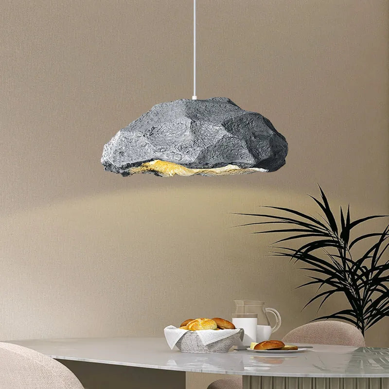 Lustre LED nordique design Wabi Sabi pour une décoration créative et moderne