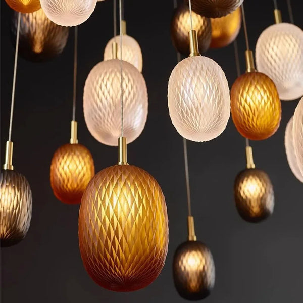 Lampe Suspension Ambre Modernité