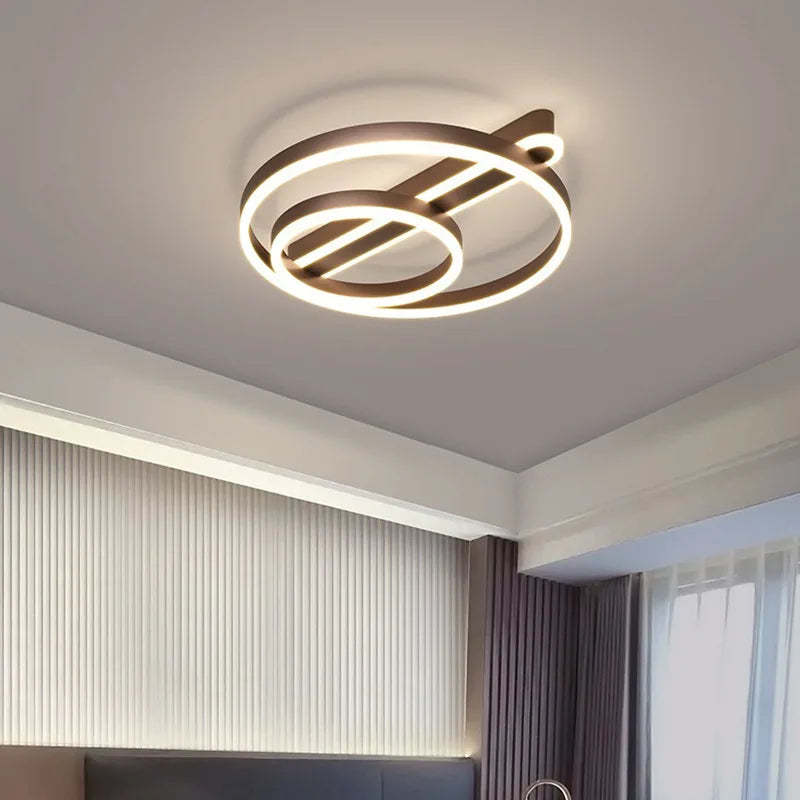 Plafonnier LED Nordique Circulaire en Acrylique Simple