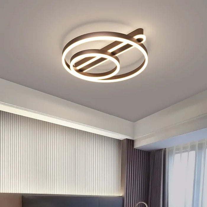 Plafonnier LED Nordique Circulaire en Acrylique Simple