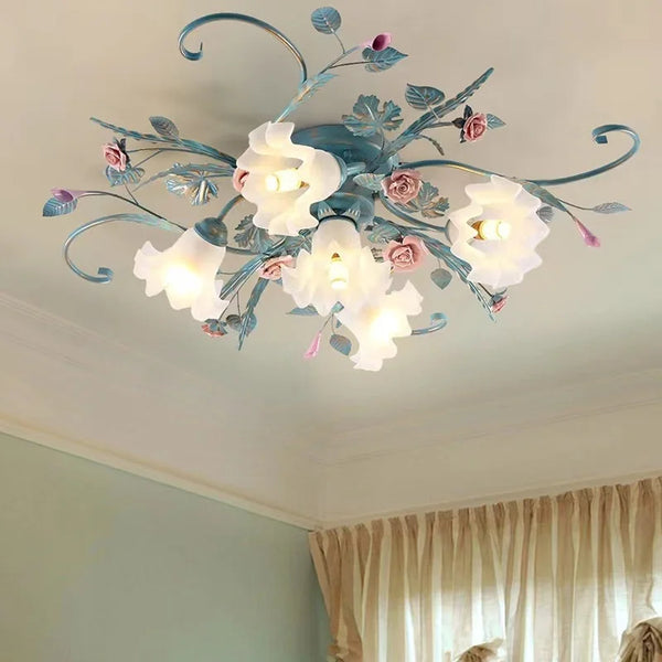 Plafonnier Fleur Chaud et Romantique pour Chambre de Princesse