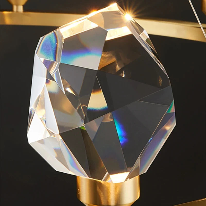 Lustre Nordique LED en Cristal pour Décoration Intérieure - Élégance Scandinave