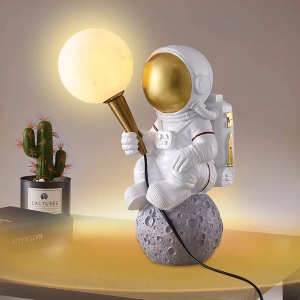 Lampe de table Astronaute Lune Veilleuse