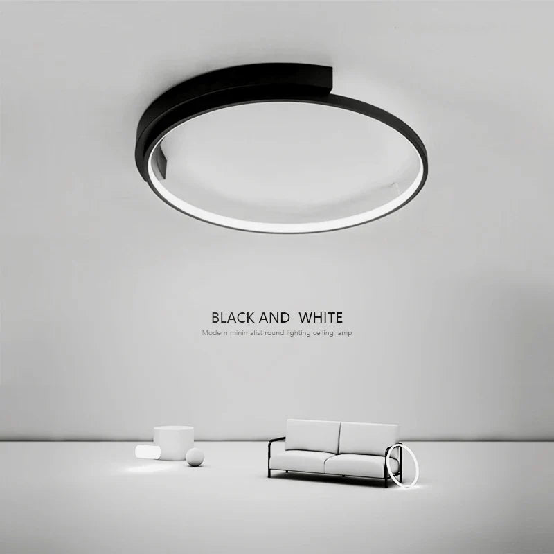 Plafonnier LED rond Design nordique pour salon et salle à manger