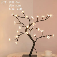 Lampe de table LED Nordique Cherry Blossom Crystal Veilleuse