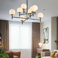 Lustre Noir Moderne avec Éclairage LED