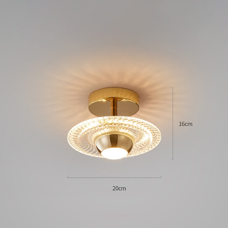 Plafonnier LED de luxe en verre Armaton