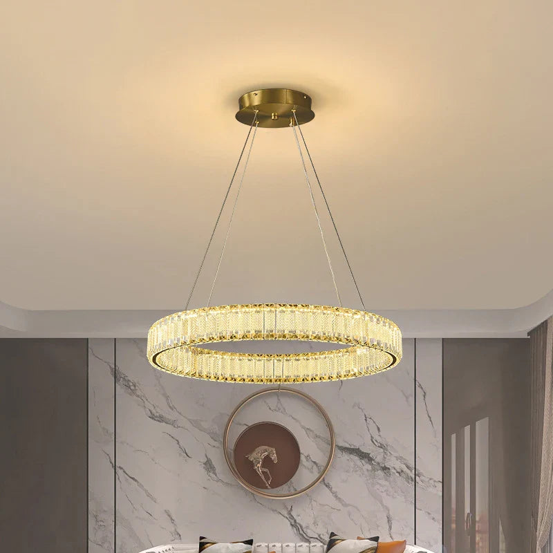 Lustre LED en cristal fantaisie : Lumière suspendue modern.