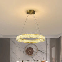 Lustre LED en cristal fantaisie : Lumière suspendue modern.