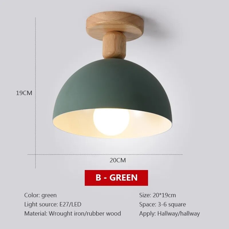 Plafonnier Bois Nordique LED Circulaire.