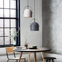 Suspension minimaliste en béton rétro avec éclairage LED innovant