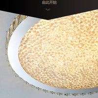 Plafonnier rond ultra-mince en cristal LED moderne - Luxe Illuminate
