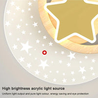 Applique murale LED Nordique Étoile Lune - Décoration Intérieure Scintillante