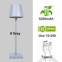 Lampe de bureau LED en alliage d'aluminium - Rechargeable via USB