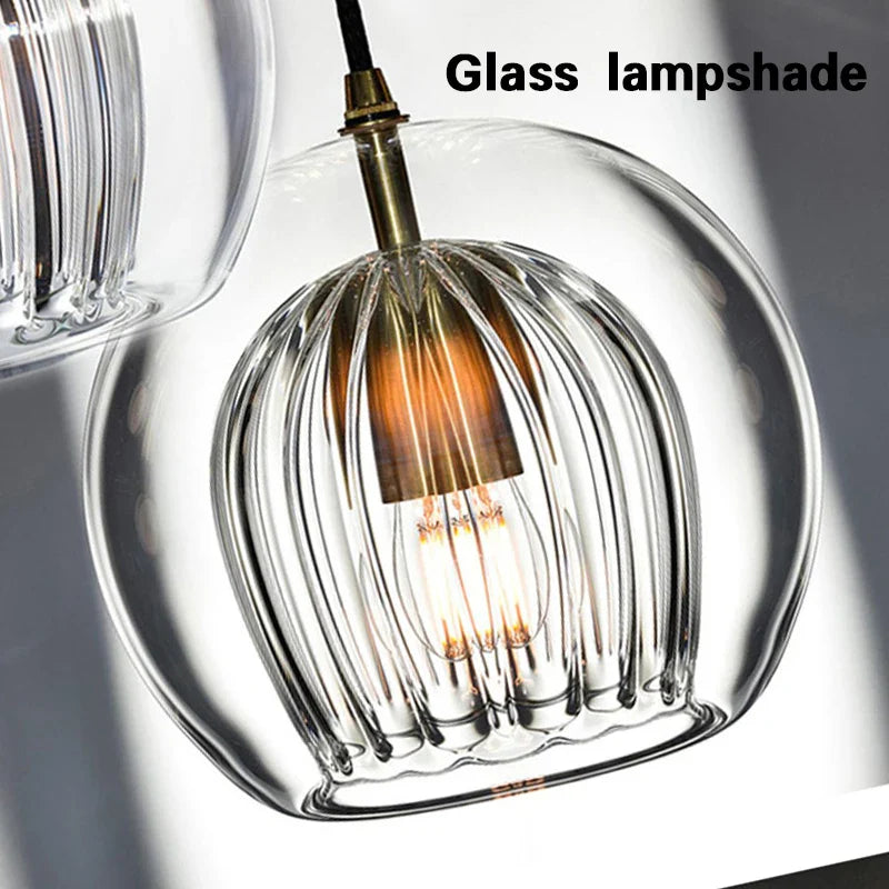 Suspension design nordique en verre - Collection Boule Moderne
