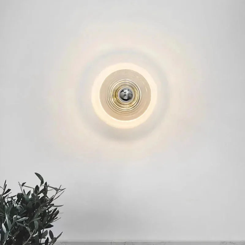 Appliques Murales Modernes à LED Motif d'Eau Design en Verre Simples Décoratives