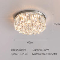 Plafonnier LED de luxe en cristal pur