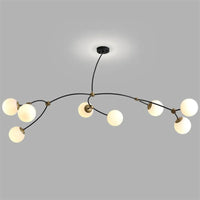 Lustre Moléculaire Nordique - Suspension Lumière Magique Haricot LED