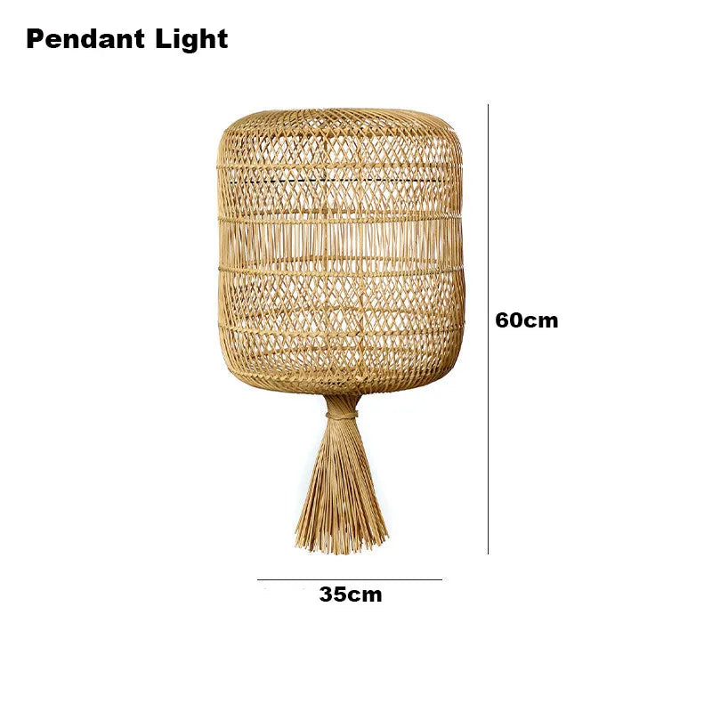 Lampadaire Vintage en rotin nostalgique
