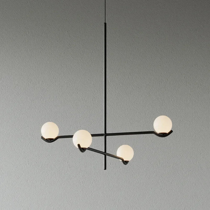 Lustre LED en boule de verre style nordique pour un éclairage élégant de votre intérieur