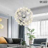 Lustre en cristal pissenlit boule ronde pour salle à manger salon - Collection Luxe Moderne LED