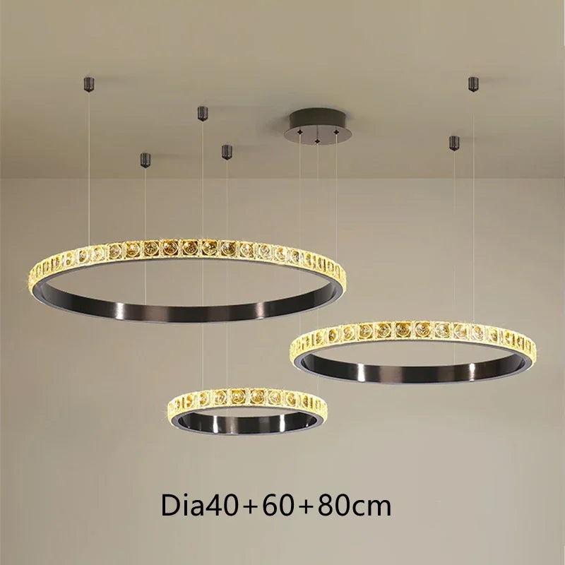 Lustre de luxe en cristal pour hôtel et villa - Élégance Intemporelle