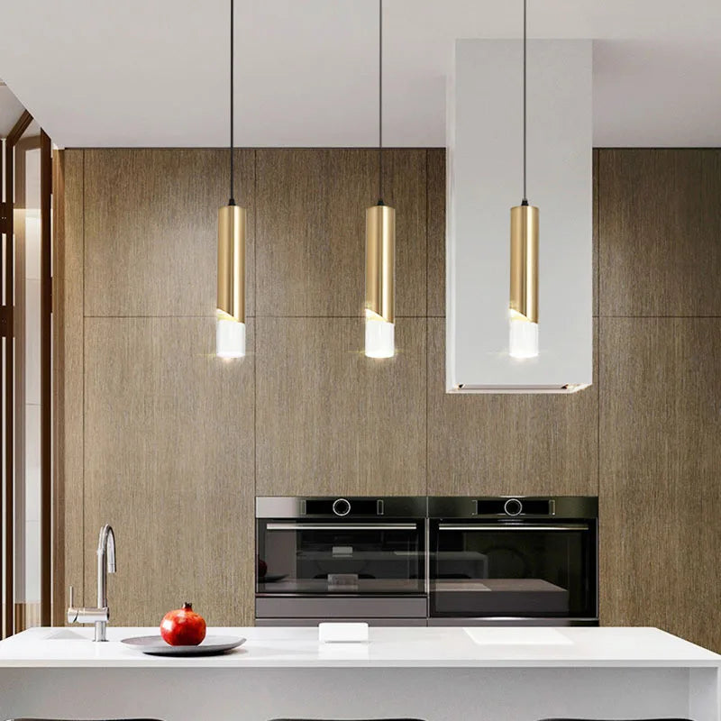 Lustre LED Minimaliste Luxueux en Fer et Cristal