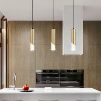 Lustre LED Minimaliste Luxueux en Fer et Cristal